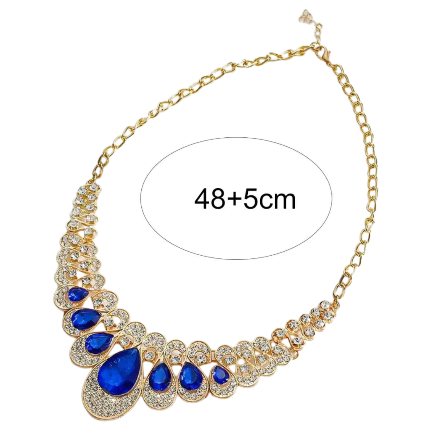 Royal Sapphire Statement Jewelry Set – Gold