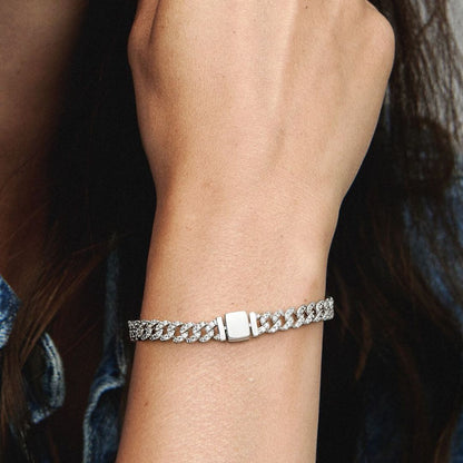 Moissanite Cuban Bracelet | Gold