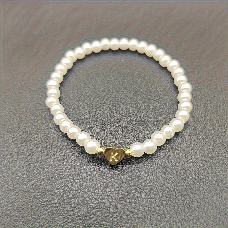 Chic A-Z Heart Initial Bracelet