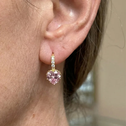 Cupid Glow Huggie Earrings | Gold