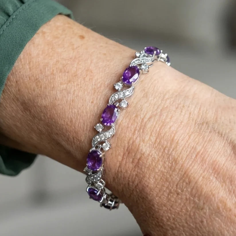 Giada Valethyst Bracelet | White Gold