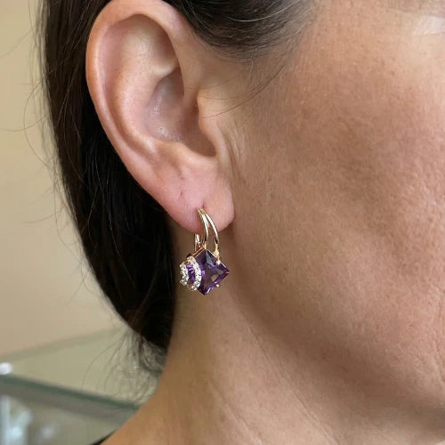 Zephira Crownlight Pave Earrings | Rose Gold