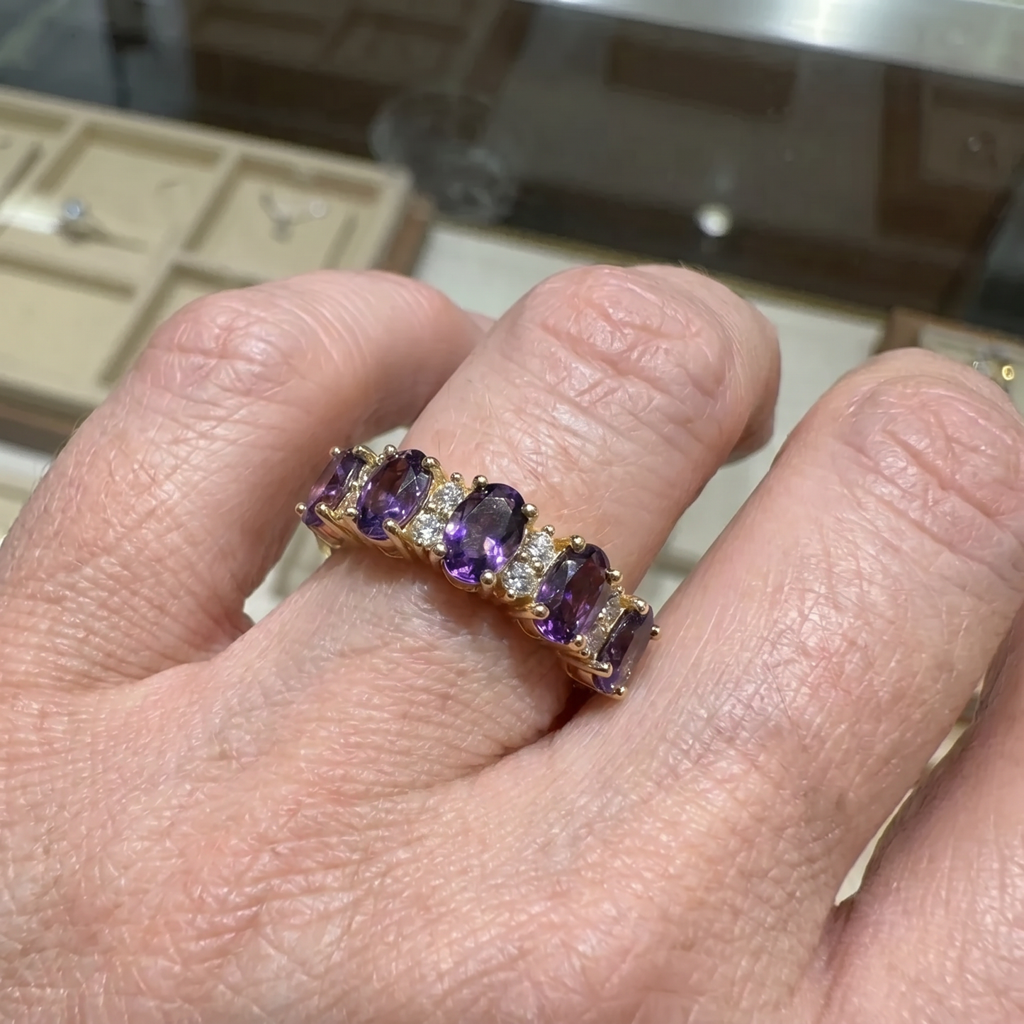 Orlina Violet Crest Ring | Rose Gold