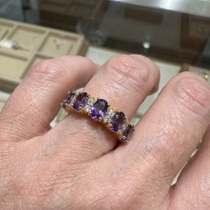 Orlina Violet Crest Ring | Rose Gold