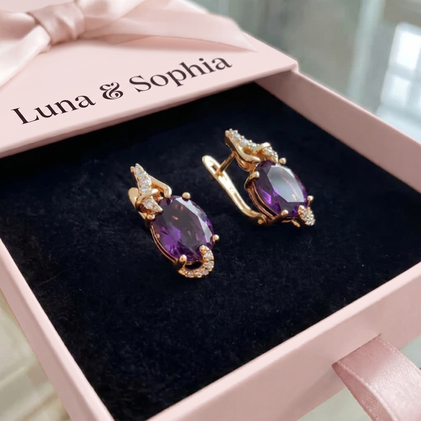 Imperial Nightfall Drop Earrings | Rose Gold