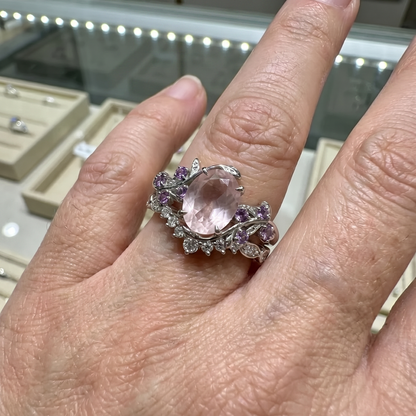 Miravelle Leafglow Ring Set | White Gold