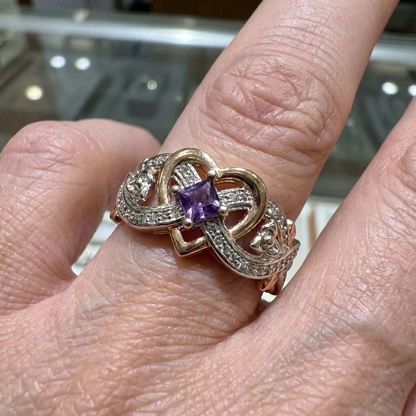 Violetheart Gold & Silver Ring | Mixed Gold