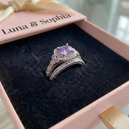 Valeria Promise Ring Set | White Gold